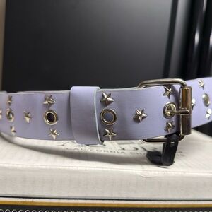 Silver Studded Lavender Belt Y2K